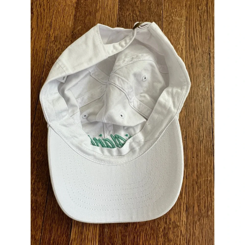 Alani Nu Energy Drink Baseball Cap White Teal Embroidered Adjustable Hat Fitness